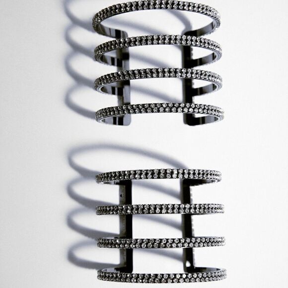 ZARA JEWEL RHINESTONE BRACELETS PACK OF TWO - Picture 6 of 6